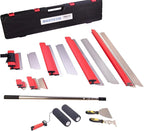 Drywall Tools Skimming Blade with 9 inch Compound Roller - 10", 14", 24"& 32" 40" Blades with 2 Pack 0.3 mm Blades,Taping Knife, Arc Scraper, Construction Tools