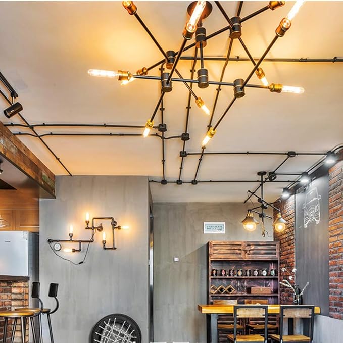 Dimmable Led Tubular Bulb,8.9inch Long Tube Edison Light Bulbs Vintage Filament Bulb 8W,75W Equivalent,2700K Warm White,Amber Glass Cover E26 Medium Base. (4-Pack)