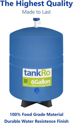 – RO Water Filtration System Expansion Tank – 6 Gallon Water Tank -– Compact Reverse Osmosis Water Storage Pressure Tank with Free 1/4" Tank Ball Valve