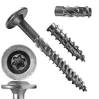 Jake Sales #15 x 2-1/2" Construction Lag Screw Stainless Steel T-30 Torx/Star Drive Heavy Duty Lag Screw Far Superior to Common Lag Screws Modified Truss Washer Head - 50 Count