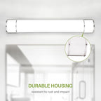 ASD LED 36" Vanity Flush Mount Light Fixture, Linear Bathroom Lighting Bar | 3CCT, Dimmable, Energy Star, ETL Listed | 30W 2650LM 3000-5000K 120V | Long Tube Bath Wall Sconce Over Mirror | Nickel