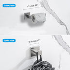 4-Piece Bathroom Hardware Set, Towel Rack Towel Holder Toilet Paper Holder Towel Hooks Towel Bar Set Stainless Steel Towel Rack Accessories Set Wall Mounted, Brushed Nickel 23 Inch