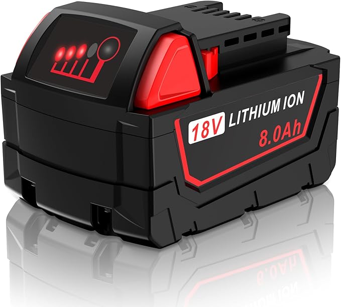18V 8.0Ah Replacement for Milwaukee Mk18 Battery 48-11-1850 48-11-1840 48-11-1852 48-11-1815 Cordless Power Tools Battery