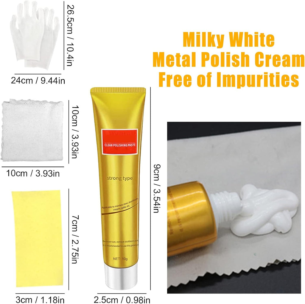 Instashine Metal Polish Cream, Ultimate Metal Polish Cream, Fixini All Metal Polish Cream, Instashine Metal Polish, Ultimate Metal Polishing Cream for Stainless Steel/Aluminum/Brass/Copper (3Pcs)