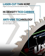 7-1/4-Inch 56-Tooth Circular Saw Blade, 5/8-Inch Arbor, Aluminum, Non-Ferrous Metal Cutting Blade, Carbide Tip, Thin Kerf, for Medium Aluminum, Plastic, Composite