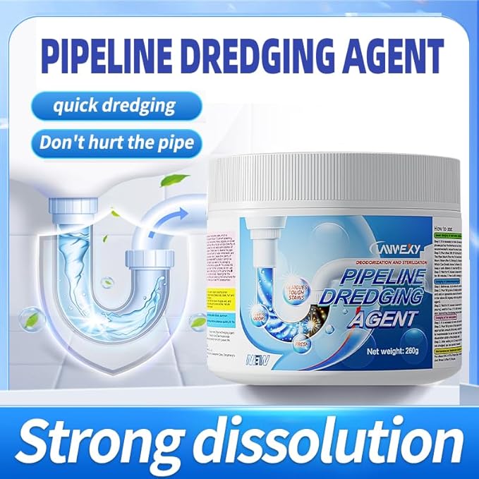 Lanwexy-sink drain hair clog remover cleaner、toilet unclogger heavy duty、bathroom shower pipeline dredging agent、unclog clogged drain、clogged【2 bottles】