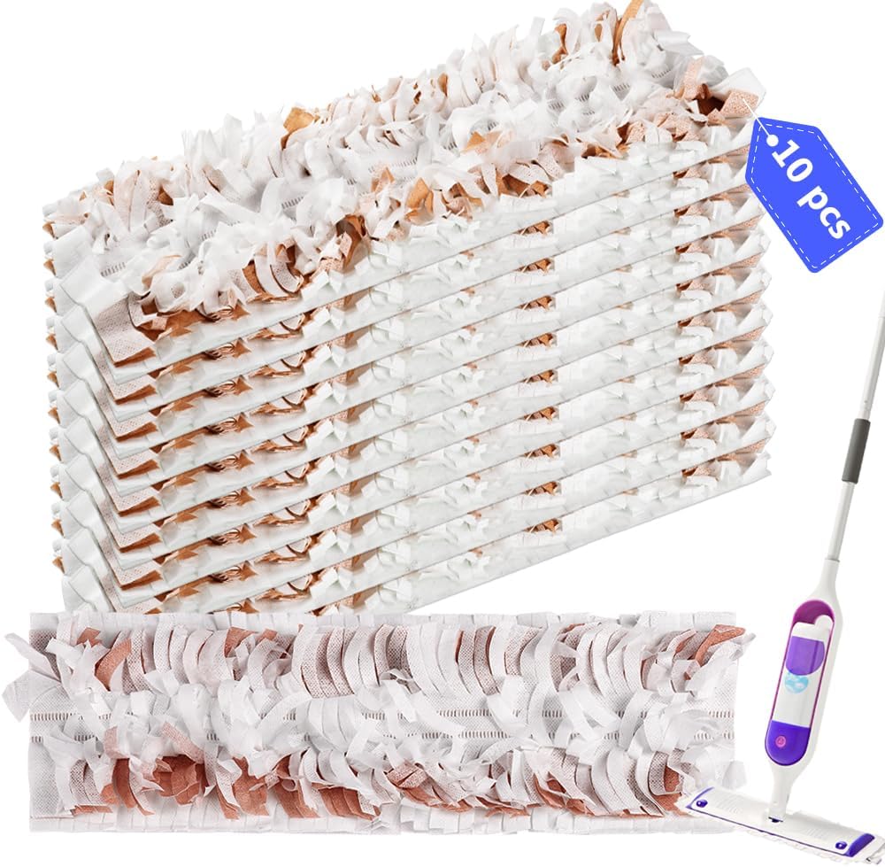 Disposable Mopping Pad Refills for PowerMop Multi-Surface,Wood Mopping Pad Refills for Floor Cleaning, 10 Count (10 Packs)