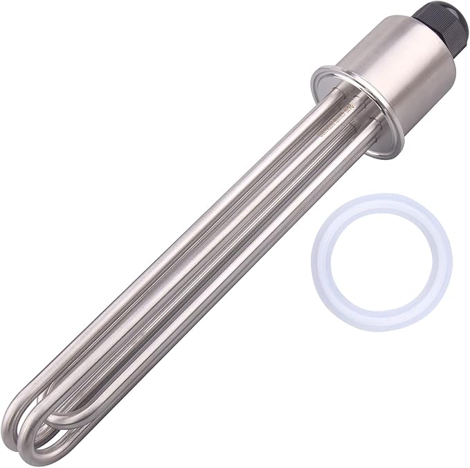 DERNORD 2 Inch Tri-Clamp 240V Water Heating Element Immersion U Type Electrical Brewing Boiler Heater (240V 6000W)