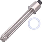DERNORD 2 Inch Tri-Clamp 240V Water Heating Element Immersion U Type Electrical Brewing Boiler Heater (240V 6000W)