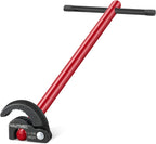 HAUTMEC 11-Inch Pro Basin Wrench Sink Faucet Wrench for Tight Spaces with Adjustable 3/8'' to 1-1/4'' Capacity Plumber Wrenches for Faucet Hex Nuts under Sink HT0261-PL(Red)