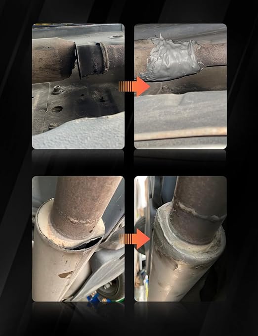 Auto Vehicle Exhaust System Sealant, Non-Slumping Professional Repair Crack Adhesive Super Glue Sealer for Car Mufflers, Tailpipes, Catalytic Converters (Box, Gram, 150)