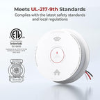 Siterlink Hardwired Smoke Detector Carbon Monoxide Detector Combo 10 Year Battery up, UL 217-9th Conforming, Interconnected Smoke & CO Alarm with Bilingual Voice Alerts, 4 Pack