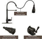 Akicon One-Handle Pre-Rinse Pull-Down Spring Kitchen Faucet
