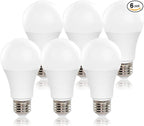 GoodBulb LED A19 Light Bulbs 9 Watt (60 Watt Equivalent) E26 Base Warm White 3000K EcoSmart Lights High Output 825 Lumens 6 Pack