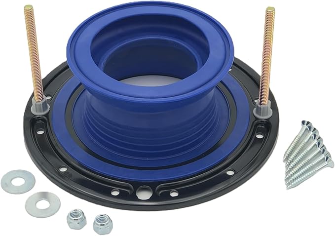 One N Done Toilet Flange Repair Kit - Toilet Kit For Low or Broken Toilet Flange. Toilet Wax Ring Replacement Kit W/Toilet Flange Extender Kit. No Wax Ring For Toilet Bowl Or Toilet Seal Required (1)