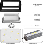 ledmo Porch Wall Light Outdoor Wall Sconce, Modern LED 1800LM 6000K Daylight Wall Light Fixture, 18W Aluminum Acrylic Shade Exterior Lighting for House, Patio, Backyard, Stairway, 6 Pack