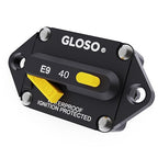 GLOSO Circuit Breaker 40A Marine Panel Mount Automotive RV E9F 90° (1/4" Stud, 40 Amp)