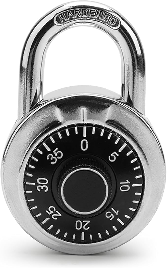Combination Padlock,Lock for Gym and School Lockers Safe,Black Turntable,Mini Combination Lock(Pack of 1)