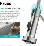 Kraus Bolden 2-in-1 Pull-Down Single Handle Kitchen Sink Filter Water Faucet for Reverse Osmosis or Water Filtration System in Matte Black, KFF-1610MB