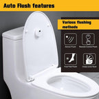 KERDE Touchless Toilet Flush Kit,Automatic Toilet Flusher,Dual Flush Valve Replacement Kit,Tank Accessories,Battery Powered,One-Piece Toilet Repair,2-inch Water Tank Accessories (12.in) 2L-29