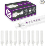 GoodBulb 18 Watt CFL Light Bulbs 2 Pin G24D-2 Base 6500K Full Spectrum 18W High Output 1200 Lumens Double Tube Compact Fluorescent Light Bulbs Plug-in 10 Pack