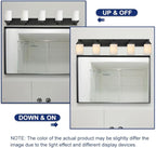 TODOLUZ 5 Light Bathroom Vanity Light Fixtures, 31-Inch Wall Sconce Lighting Over Mirror with Opal White Glass Shade, Modern Wall Mount Lamp for Kitchen