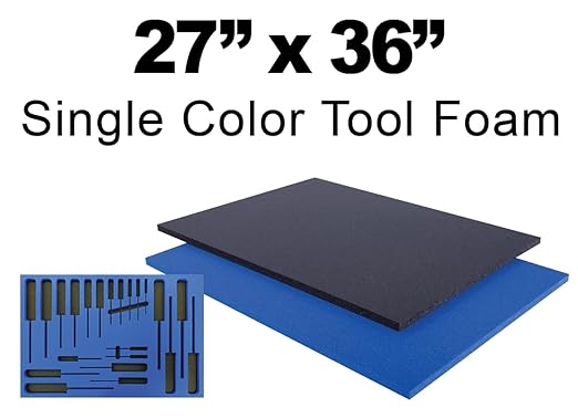 5S Lean Tool Box Foam Organizers 1/2 INCH Thick (1 Piece) (27"x36", Blue)