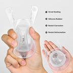 3-Inch Toilet Flappers Replacement Kit for Gerber 99-827, 3 Inch Toilet Flush Valve with Stainless Chain and Hook, High Performance Silicone Toilet Flapper - Reliable Toilet Flapper (Clear 2 PCS)