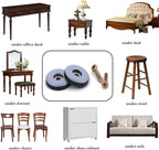 3/4'' Screw on Furniture Glides Sliders-Furnigear PTFE (Teflon) Chair Leg Movers Sliders for Carpet and Hardwood Surface - Move Your Furniture Easy & Safely - Best Floor Protector (40pack)