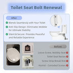 2 Set Toilet Seat Screws, Stainless Steel Toilet Seat Bolts with Expanding Rubber & Plastic Nuts - Universal Toilet Hardware Replacement Kit for Most Top-Mount Toilet Seats' Top-Mount Hinges