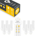 GoodBulb 32 Watt CFL Light Bulbs 4 Pin GX24Q-3 Base 2700K Soft White 32W High Output 2400 Lumens Triple Tube Compact Fluorescent Light Bulbs Plug-in 10 Pack