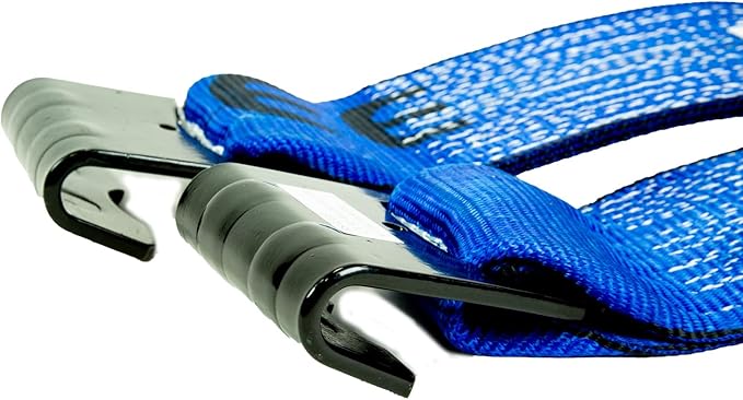 Mytee Products (2 Pack Ratchet Tie-Down Straps with Flat Hooks, 4" x 30' Ratchet Straps Blue | 16,200 Lbs Breaking Strength | TieDown Ratchet Straps for Flatbed, Truck, Trailers Pickup