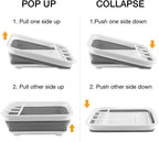 THANSTAR Collapsible Dish Drying Rack Portable Dinnerware Drainer Organizer for Kitchen RV Campers Travel Trailer Space Saving Kitchen Storage Tray