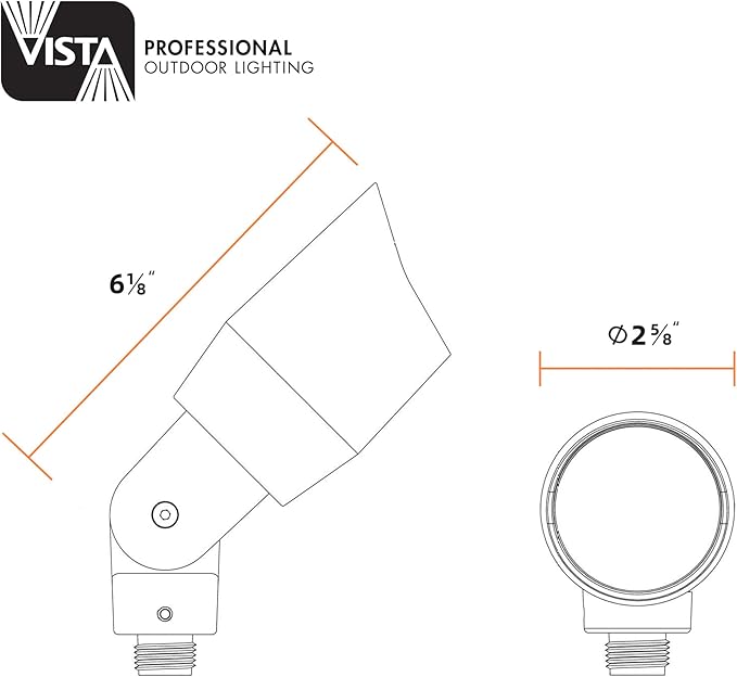 VISTA 4 Pack Cast Aluminum Landscape Spotlights, Low Voltage Landscape Lighting Spot Lights Outdoor with 4.5W MR16 LED Bulb for Yard, Garden, Lawn, Tree