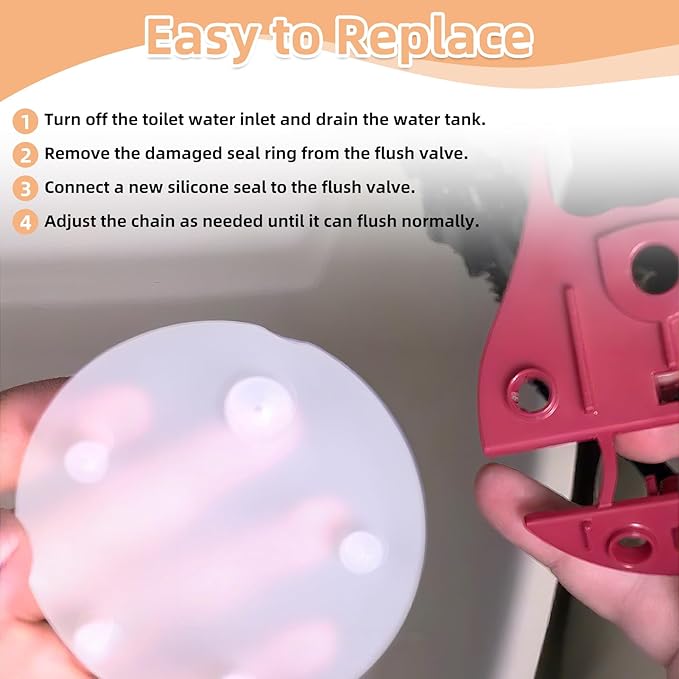 3pcs Toilet Flapper Replacement Kit Compatible with Vormax Standard Toilet Tank, 3 Inch Silicone Flapper Seal Gasket for Standard Tank Components