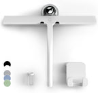 GÜTEWERK Shower Squeegee for Glass Doors, Silicone Window Squeegee, Bathroom and Glass Cleaning - White - 11 Inch