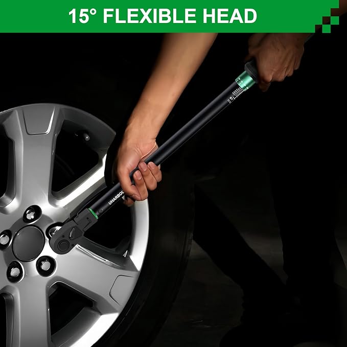 Split Beam Torque Wrench 1/2 Drive, 30-250 ft.lb Split Beam Torque Wrench, 1/2 Drive with Flexible Head, Suitable for Car, Motorcycle