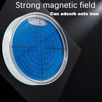 6'/2mm Point high Precision Universal Level Bubble Metal Bubble Water Leveler Cross Level Gauge Small Household (Blue Luminous Magnetic)
