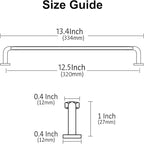 Alzassbg 6 Pack Brushed Satin Nickel Cabinet Handles, 12-1/2 Inch(320mm) Hole Centers Arch Modern Cabinet Pulls Kitchen Cabinets Hardware for Cabinets and Drawers AL3503SN