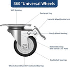 GarveeHome 72" Metal Storage Cabinet with Wheels, Locking Doors & 2 Drawers,Heavy Duty Rolling Garage Organizer with 3 Adjustable Shelves (with Wheels, with 2 Draws)