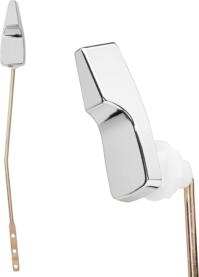 Qualihome Mansfield Toilet Handle Replacement, Front Mount Toilet Tank Lever Flush Handle (Chrome)