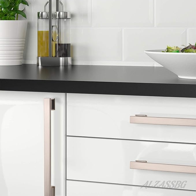 Alzassbg 15 Pack Brushed Satin Nickel Cabinet Pulls, 7 Inch(177.8mm) Hole Centers Kitchen Cabinet Handles for Cabinets and Drawers AL3061SN