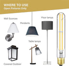 7.3 Inch E26 T10 Led Bulb 60 watt 3000k Soft White Edison Bulbs,6W E26 Long Light Bulb Tubular Light Bulb T10 Bulb T9 for Rustic Pendant,Industrial Pipe,Wall Sconces 6 Pack