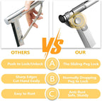 URYAN 95 Inches Clothes Drying Rack, Heavy Duty Stainless Steel Laundry Drying Rack Folding Indoor Outdoor, Portable Drying Rack Clothing, Blanket Rack Clothesline with 20 Windproof Hooks