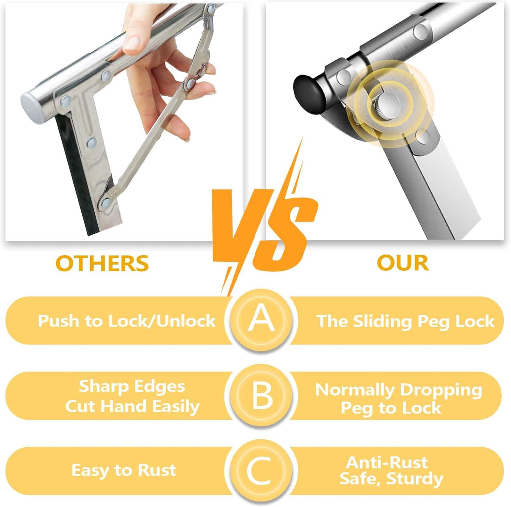 URYAN 63 Inches Clothes Drying Rack, Heavy Duty Stainless Steel Laundry Drying Rack Folding Indoor Outdoor, Portable Drying Rack Clothing, Free-Standing Laundry Stand with 20 Windproof Hooks