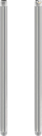 GeilSpace 3/4" x 42" Stainless Steel Pipe, 304 Pipe Nipple Fits Standard 3/4 Inch Threaded Pipes and Fittings, DIY Industrial Metal tube (2 PCS)