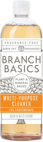 Branch Basics Concentrate Refill (33.8 oz) | All Purpose Multi-Surface Cleaning Concentrate - Replace Every Household Cleaner | Plant & Mineral-Based, Human-Safe, Fragrance Free