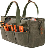 Heavy Duty 18-Inch Tool Bag with 12 Pockets, Large Zippered Tool Organizer, Portable Empty Toolbox for Mechanics, Electricians, DIY – Durable Soft Handle, Ideal Father’s Day or Birthday Gift