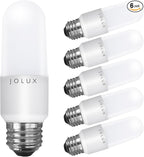 Jolux LED Bright Stik Dimmable,led Bulbs 60 watt Equivalent,5000K(Daylight) led Enclosed Fixture Rated, 8.5 Watt 800 Lumen,Standard Medium Screw Base,E26 led Bulb Narrow,6 Count (Pack of 1)