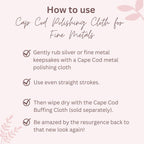 Cape Cod Polishing Cloths for Fine Metals | Jewelry Cleaner and Tarnish Remover | Silver Polishing to a Brilliant Shine | Foil Pack of (2) 4x6 Cloths